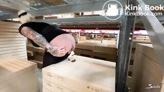 Warehouse fun with tattooed babe