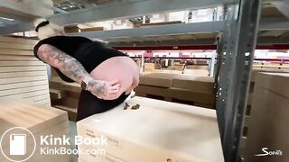 Warehouse fun with tattooed babe