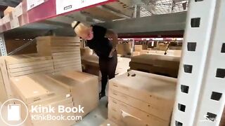 Warehouse fun with tattooed babe