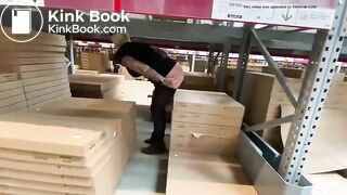 Warehouse fun with tattooed babe