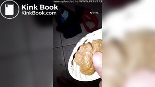 Shiting on plate - video 2