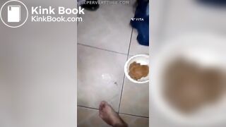 Shiting on plate - video 2