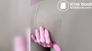 Cute blond diaper mess