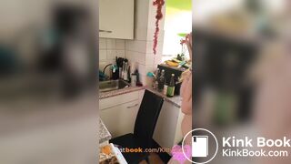 Thick shit on kitchen counter