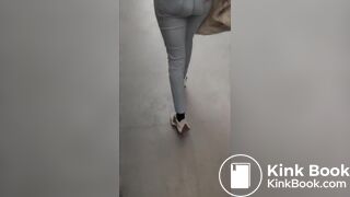 Shopping in messy diaper