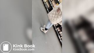 Shopping in messy diaper