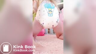ABDL girl loves pooping her diaper compilation..
