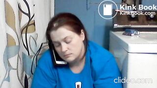 Pooping while talking on the phone