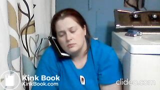 Pooping while talking on the phone