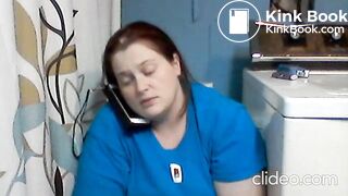 Pooping while talking on the phone