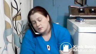 Pooping while talking on the phone