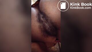 nice ebony asshole shitting