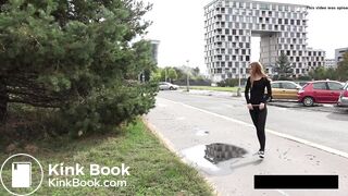 Hot redhead accidental poop while peeing