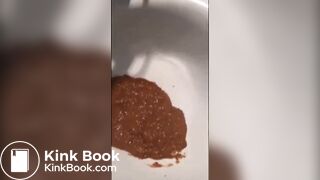 Girl diarrhea in sink