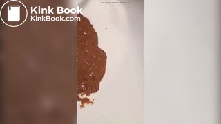 Girl diarrhea in sink