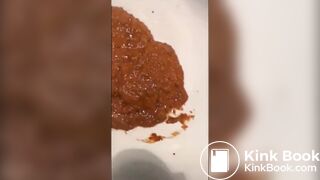 Girl diarrhea in sink