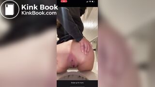 Smooth sliding public toilet poop