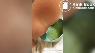 Best slave drinks her dirty piss enema