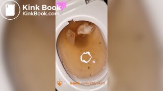 Huge toilet clogging shit standing
