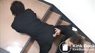 Senpai eats kōhai's ass and then makes him shit