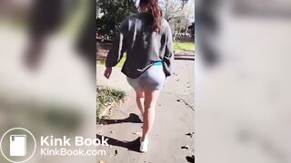 Wife shits her shorts in park