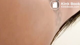 Sexy black girl takin a nice runny dump