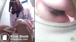 GH DOLK 02 02: Voyeurism in the company with female office workers. Awkward excretions in the toilet.