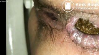 Compilation hairy and dirty assholes shitting