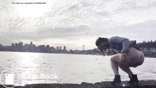 Chick Takes Wet Shit At The Bay