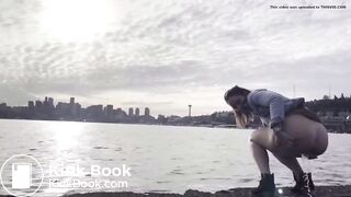 Chick Takes Wet Shit At The Bay