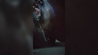 Up close creamy pussy & scat morsels