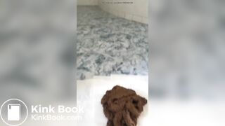 Dirty teen slut shitting