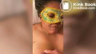 My Devoted and Hungry Ebony Slave Feasts on Fresh Shit!