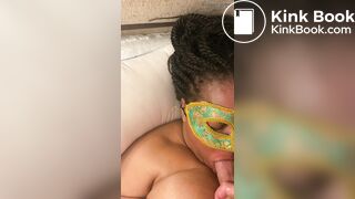 My Devoted and Hungry Ebony Slave Feasts on Fresh Shit!