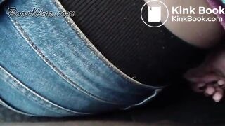 Amateur girl Alina poop and fart in the forest - video 2