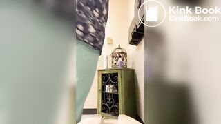 woman with Prolaps anal takes a shit with a bit of cum