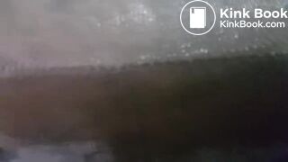Huge poop in spotted tights
