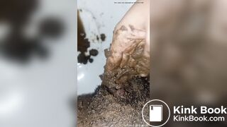 my shit smeared pussy stuffed w shit