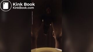 Guy takes a shit after waking up from a nap