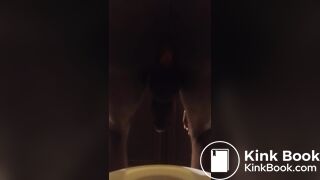 Guy takes a shit after waking up from a nap