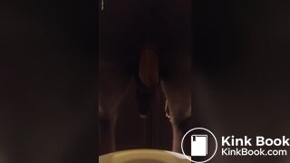 Guy takes a shit after waking up from a nap