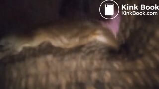 Squishing diaper poo..