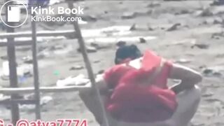 Desi shitting in field