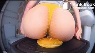Sweety betty shitting on burger