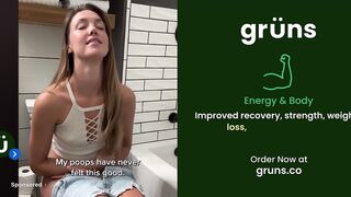 Gruns Gummy Ad Features Woman Pooping On Toilet