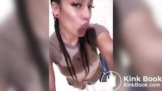 Latina takes a poop