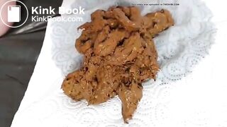 Pooping a pile of poo..