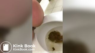 Taking shit in the public restroom