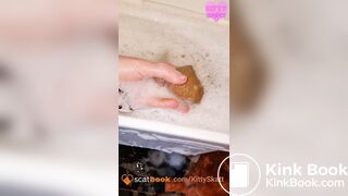 Huge thick soapy sink shit