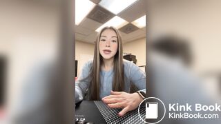 Cute talking about the dump she took